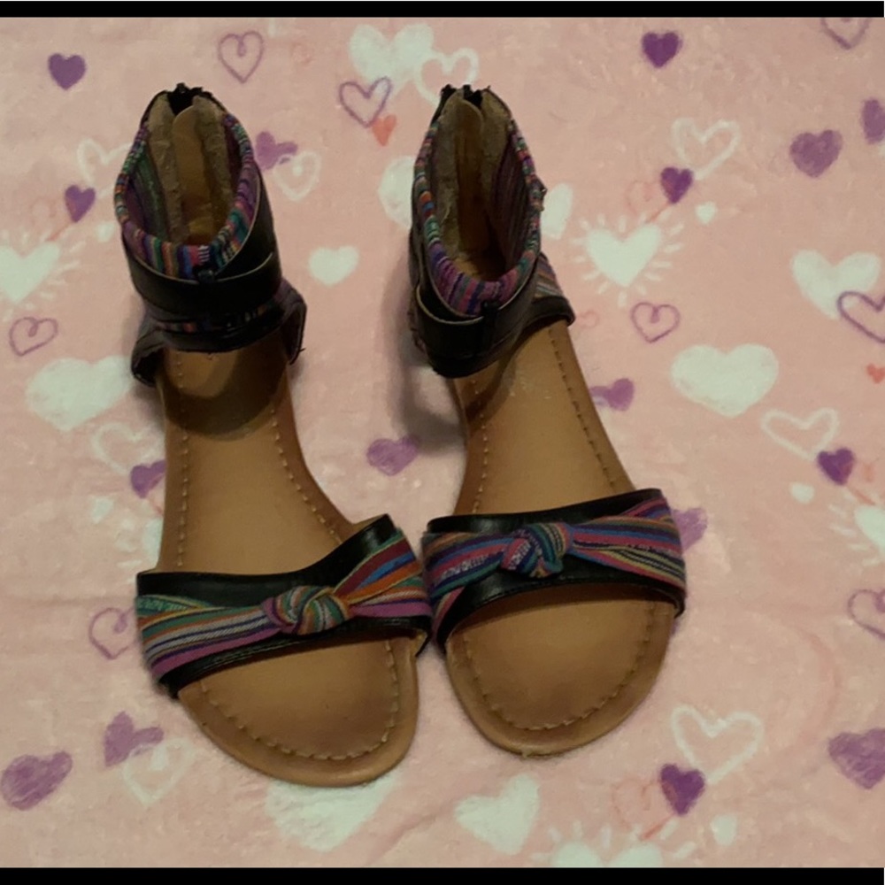 Black and Colored Sandals